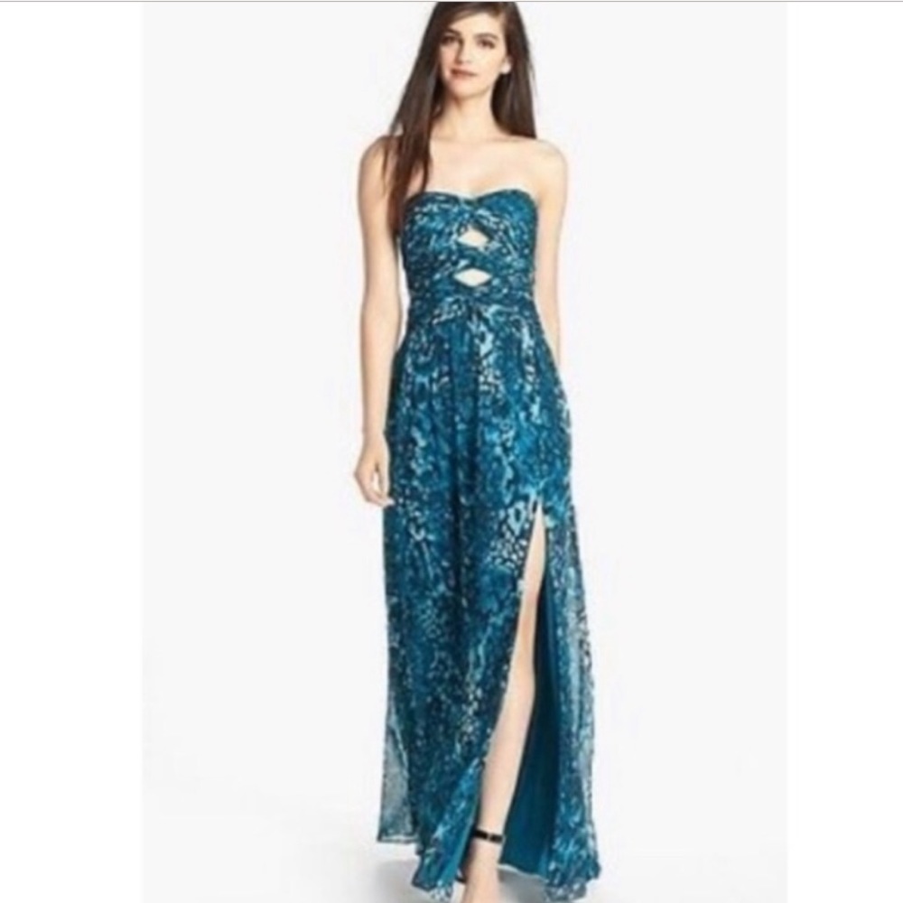 Hailey by Adrianna Papell cutout maxi dress